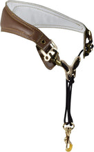 Load image into Gallery viewer, Premium Brown Leather Saxophone Strap with Breathable Padding - For Alto/Tenor