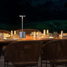 Load image into Gallery viewer, Rechargeable Matte Grey Portable Table Lamps - Dimmable For Indoor/Outdoor Use