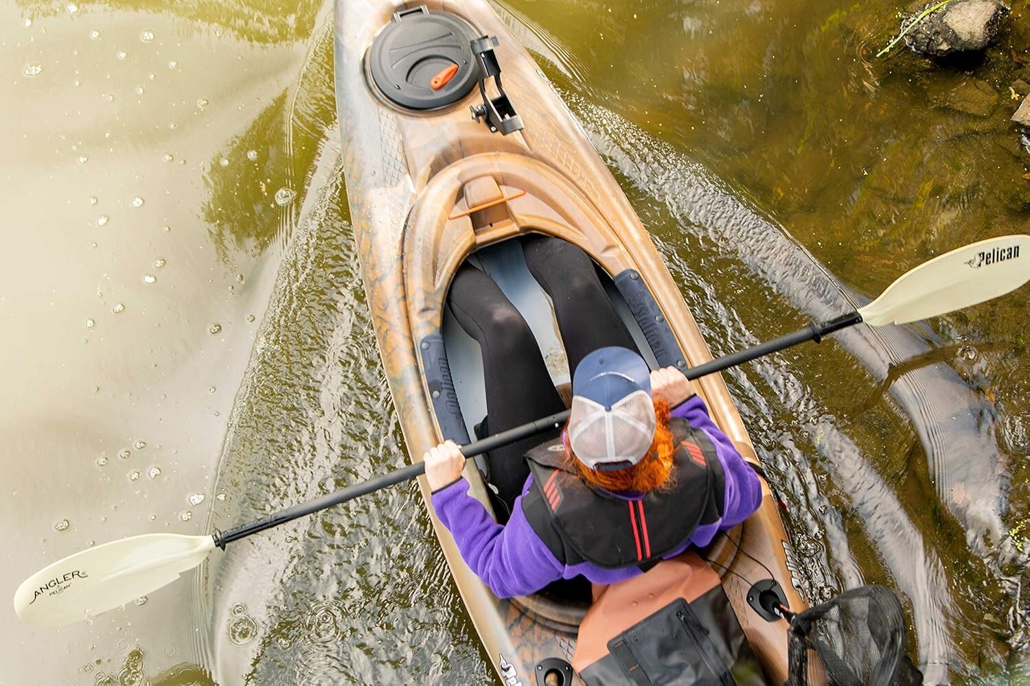 Lightweight Kayak Fishing Paddle - Adjustable Aluminum Shaft & Fiberglass Blades