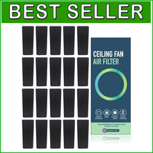 Load image into Gallery viewer, Effortless Air Quality with 20-Pack Charcoal Ceiling Fan Filters - Easy Install