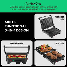 Load image into Gallery viewer, Effortless 4 Slice Panini Press with Non-Stick Plates - Ideal for Small Kitchens