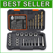 Load image into Gallery viewer, Complete 26-Piece Fastener Removal Tool Set with Impact Adapter and Storage Case