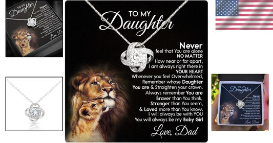 Handcrafted 'To My Daughter' Jewelry with Cubic Zirconia - Perfect Gift From Dad