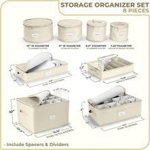 Load image into Gallery viewer, 8-Piece Quilted Dish Storage Containers for Safe Moving &amp; Elegant Organization