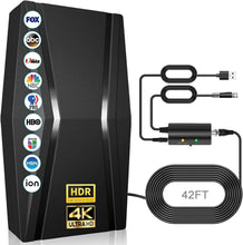 Load image into Gallery viewer, 2200+ Miles Range Indoor Digital TV Antenna with Signal Booster &amp; 1300 Channels