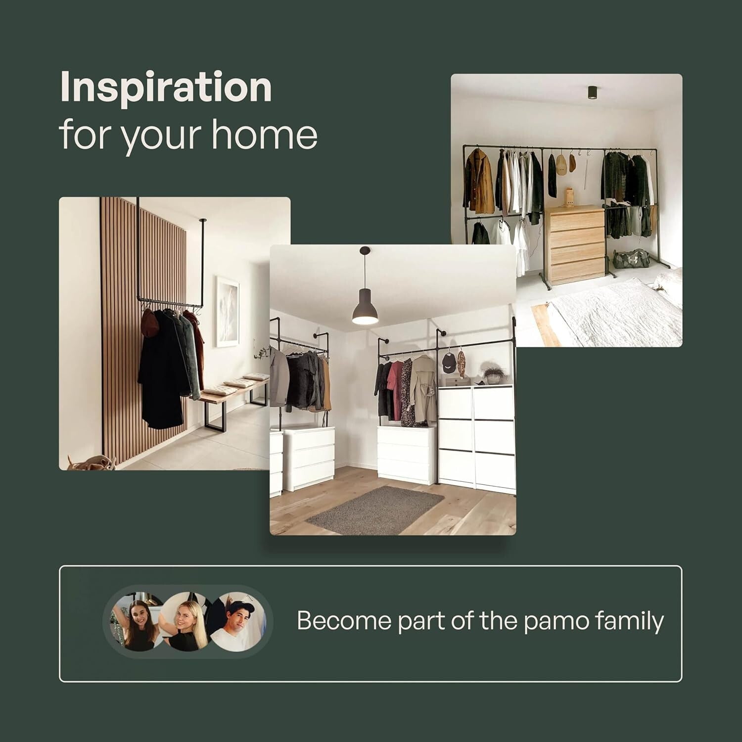 Industrial Pipe Wall-Mounted Clothing Rack – 400 kg Capacity, Stylish Design