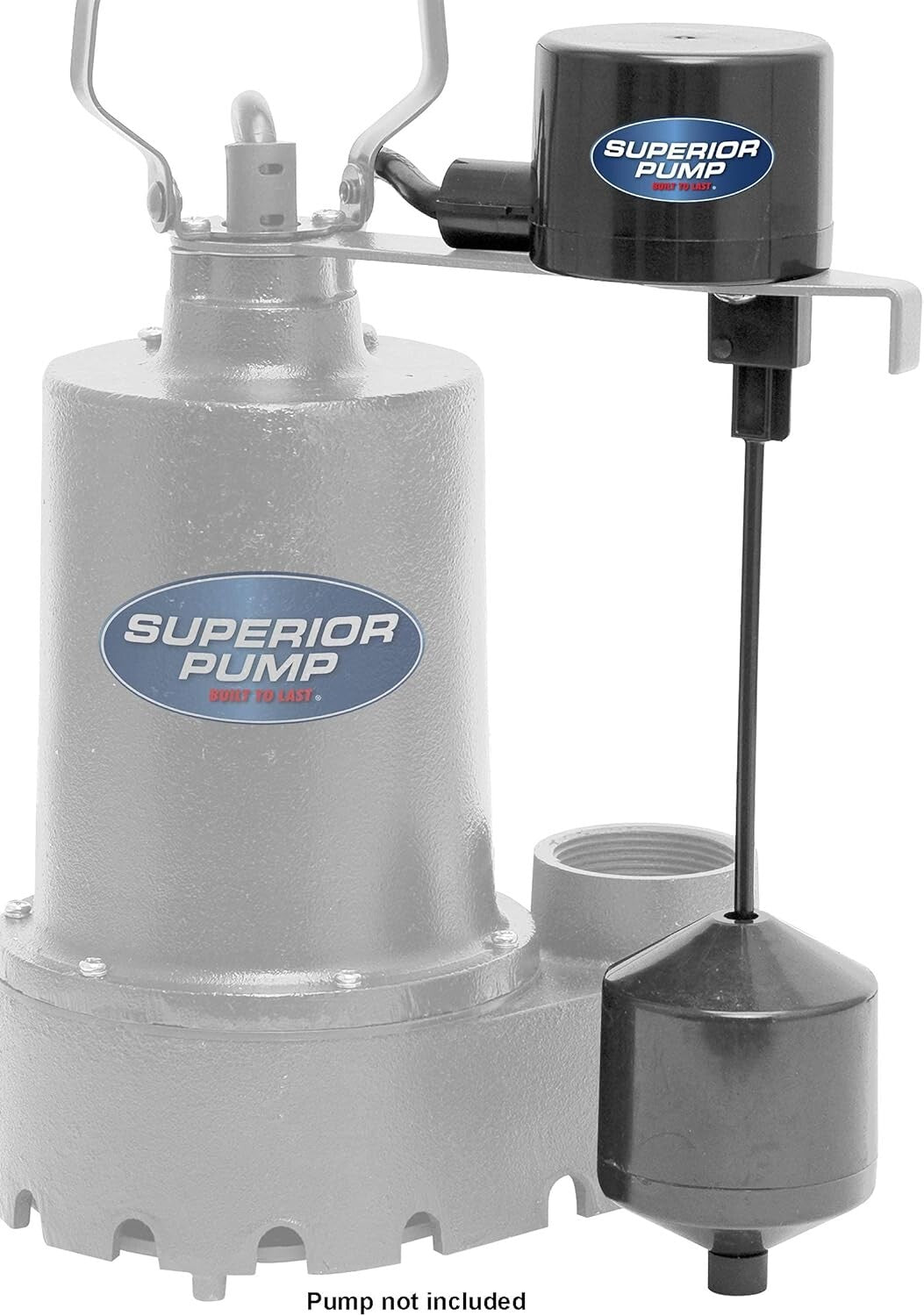 Black Vertical Float Switch with Mounting Bracket for Efficient Pump Operation