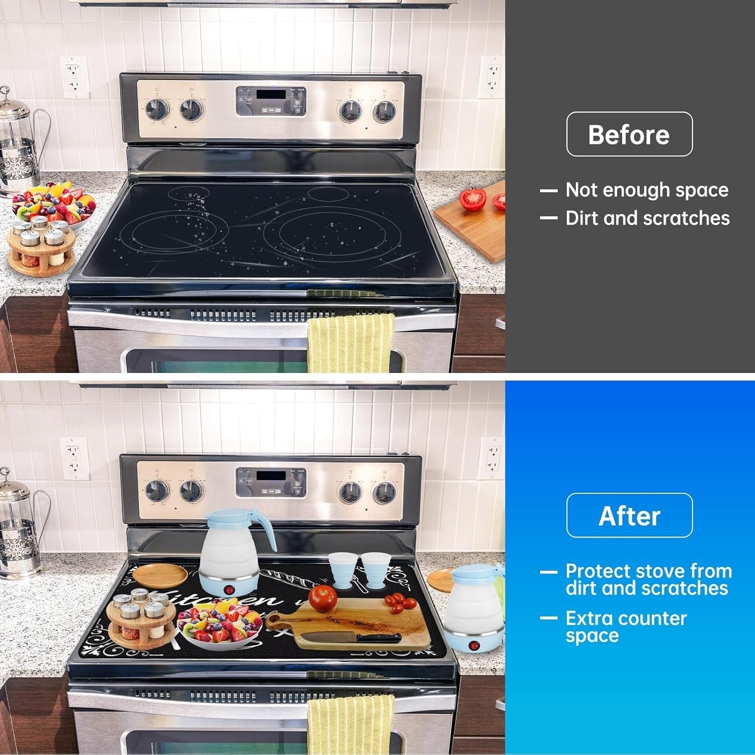 Versatile 28.5x20.5" Stove Top Mat: Heat Insulator, Protector & Ironing Surface