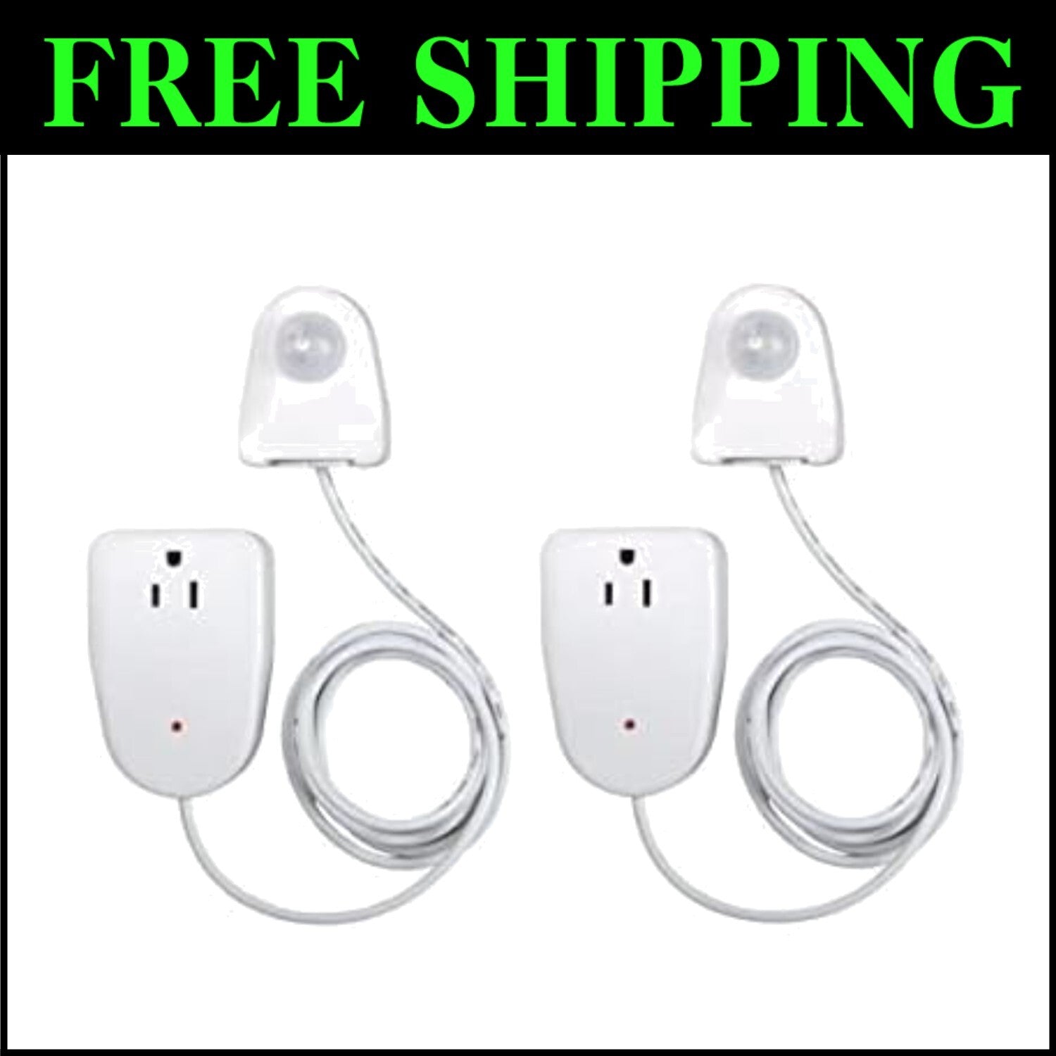 Easy Install Motion Sensor Light Control for Home - 2 Pack, 25ft Detection