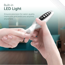 Load image into Gallery viewer, Rechargeable Nail File &amp; Toenail Grinder with LED Display – Perfect for Travel