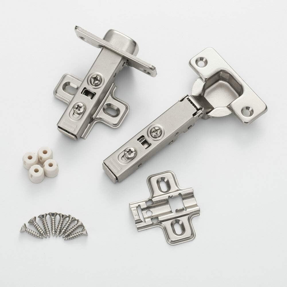 40PCS 110° Soft Close Hinge Set - Two-Hole Mounting for Frameless Cabinets