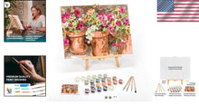 Load image into Gallery viewer, Complete Adult Paint by Numbers Set with Easel - Sweet Petunias 16x20
