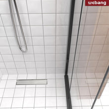 Load image into Gallery viewer, Modern 12" Brushed Stainless Steel Shower Drain with Hair Strainer &amp; Accessories