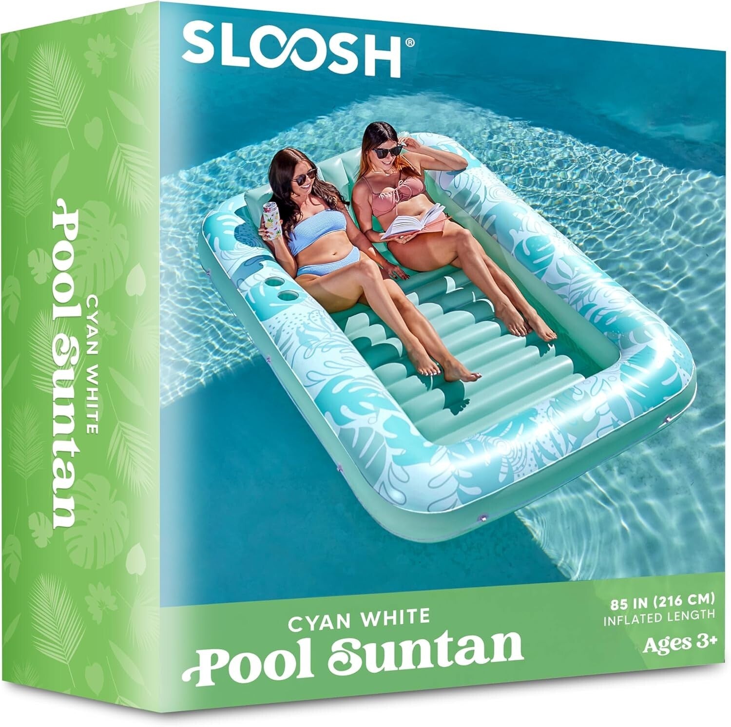 85" X 57" XL Inflatable Tanning Tub Raft Float - Perfect for Summer Relaxation
