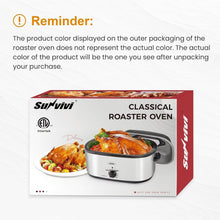 Load image into Gallery viewer, Versatile 24 Quart Electric Turkey Roaster with Cool-Touch Handles - Easy Clean