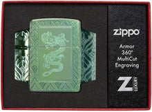 Load image into Gallery viewer, Refillable High Polish Green Brass Pocket Lighter - Perfect Gift Collection
