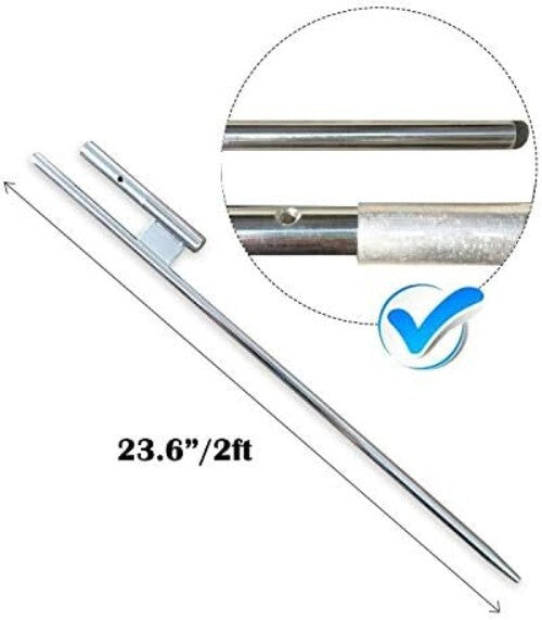 Durable 2-Pack Feather Flag Pole Kit - Easy Setup, 12FT Tall & Weather-Resistant