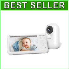 Load image into Gallery viewer, Reliable Baby Monitoring: 5" HD Display with Infrared Night Vision &amp; Lullabies