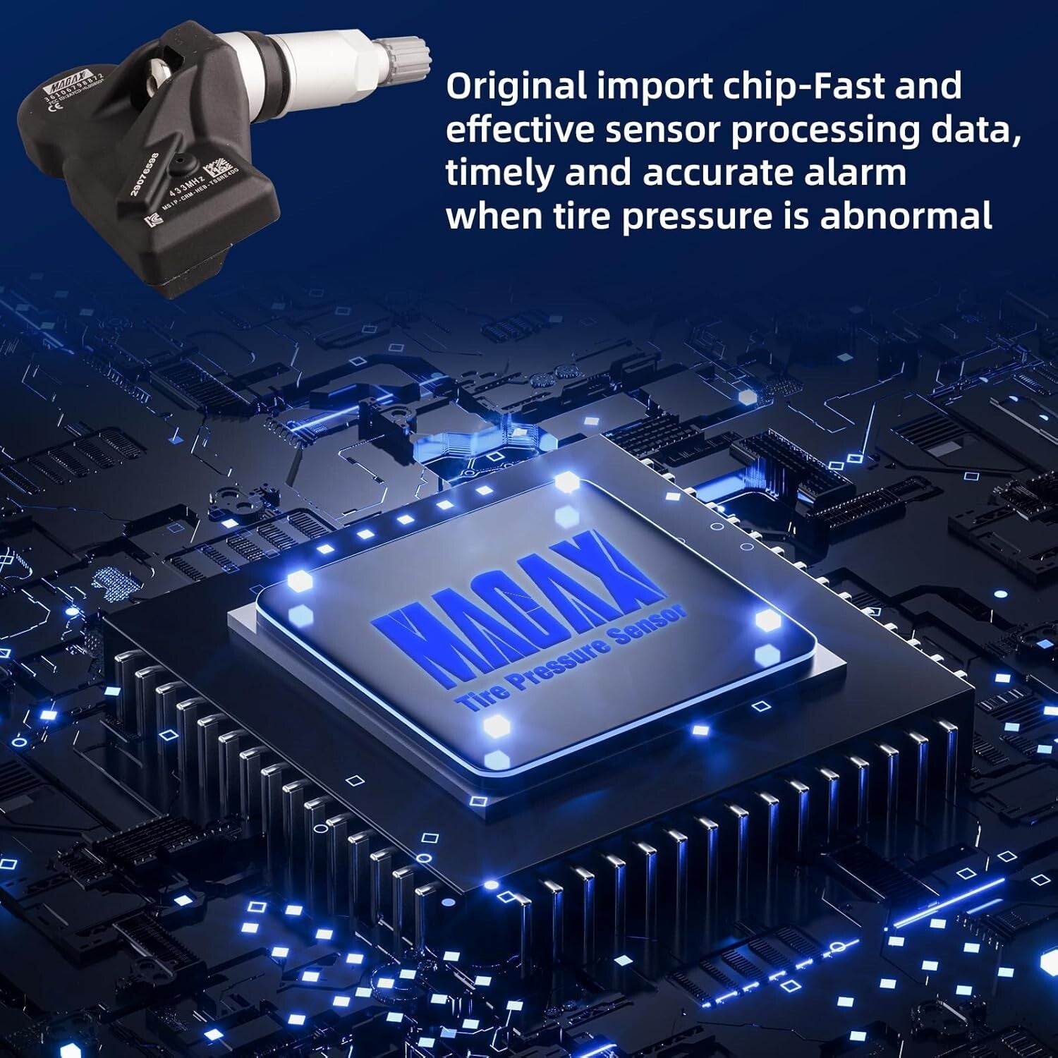 433MHz TPMS Sensors (4 Pcs) - Long Battery Life for Accurate Tire Monitoring