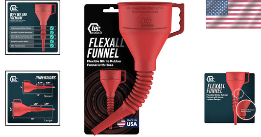 Versatile Long Funnel 16" - Ideal for Auto Oil, Transmission Fluid & More