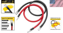 Load image into Gallery viewer, Ultra-Reliable 4 Ft 2 AWG Battery Cable Set - For DC Applications, Made in USA