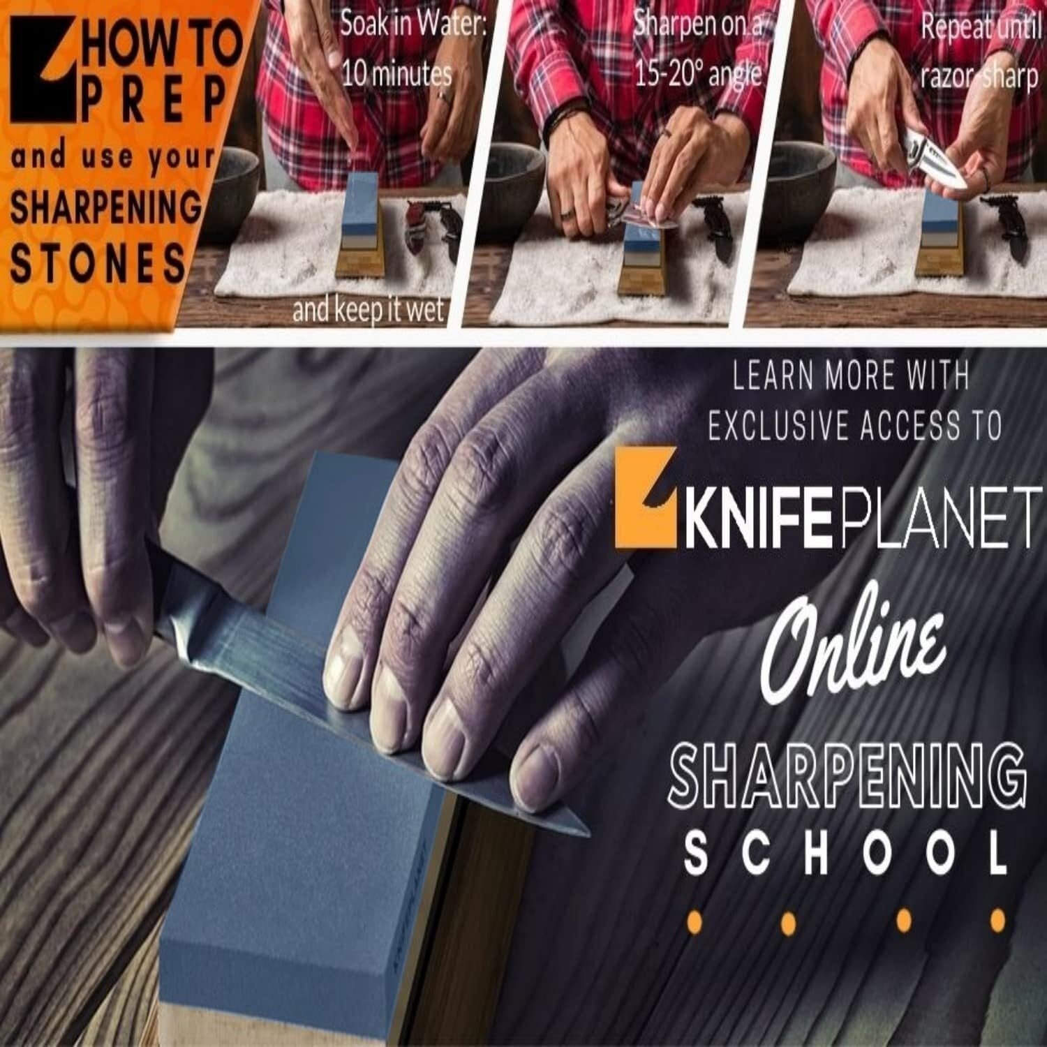 Professional Knife Sharpening Whetstone Set with Non-Slip Rubber Bases Included