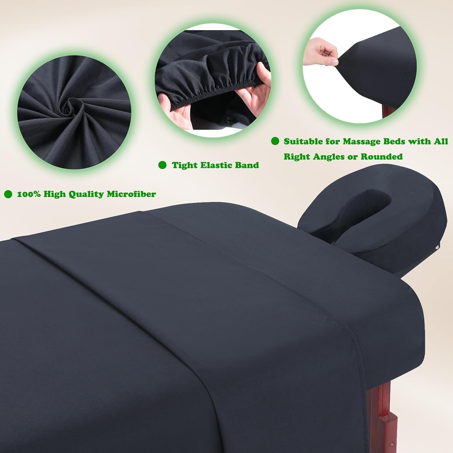 Versatile Waterproof Massage Table Sheet Set - 3 Pieces for Every Application