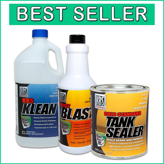 Flexible 25 Gallon Fuel Tank Sealer Kit - Complete Rust Prevention Solution