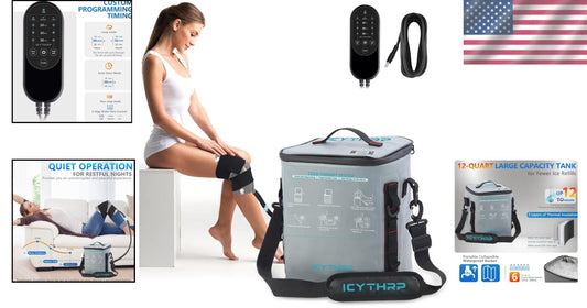 Ergonomic Ice Machine for Knee & Ankle Pain Relief with Programmable Features
