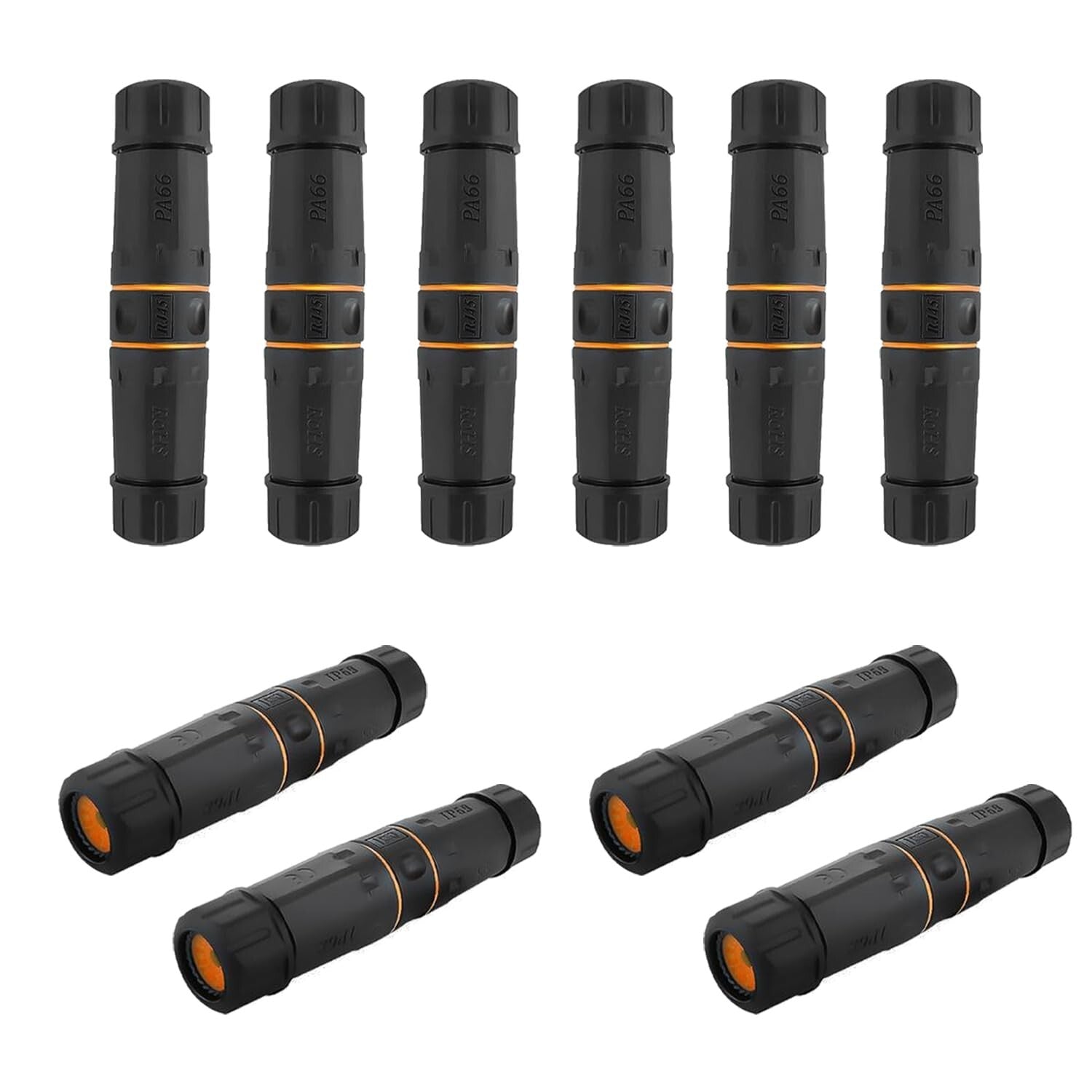 10 Pack of Waterproof 10 Gbps RJ45 Couplers - Perfect for Outdoor Ethernet Needs