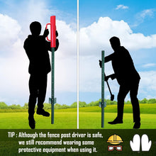 Load image into Gallery viewer, Durable 18LB T-Post Driver for Wood, Metal &amp; U-Posts - 24 inch Precision Tool