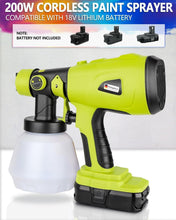 Load image into Gallery viewer, Cordless HVLP Paint Sprayer Compatible with Ryobi 18V - 4 Copper Nozzles