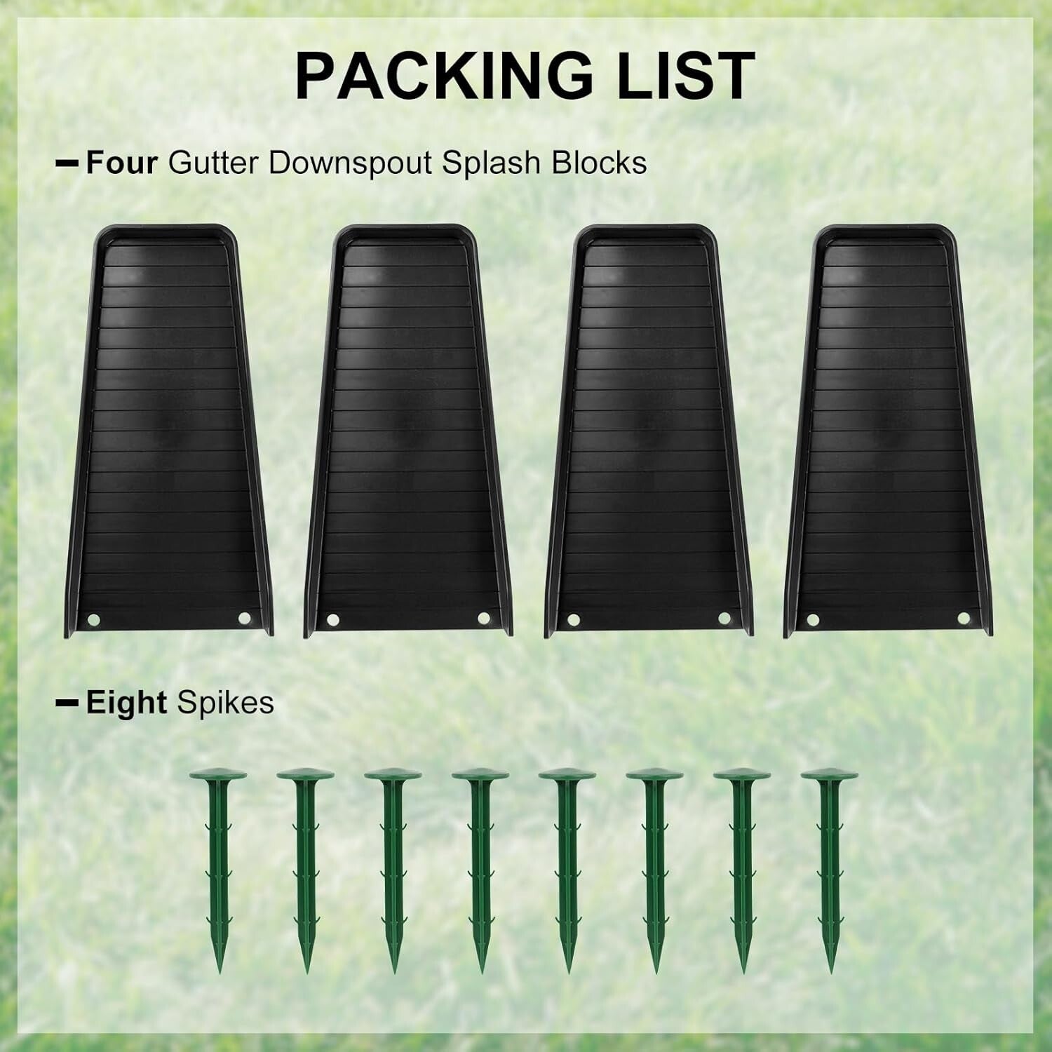 Easy Install 4-Pack Gutter Downspout Extensions - Protect Your Home's Foundation