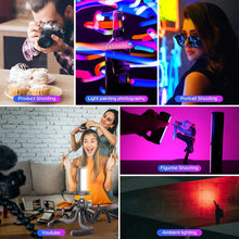 Load image into Gallery viewer, Rechargeable 360° RGB Light Wand with Magnetic Design for Photography &amp; Video