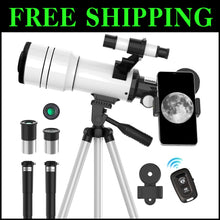 Load image into Gallery viewer, High-Power 70mm Telescope with Tripod - Perfect for Stargazing and Photography