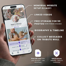 Load image into Gallery viewer, Memorial Plaque &amp; QR Code Solution for Gathering Memories - Featured Gift Guide
