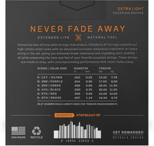 Load image into Gallery viewer, D'Addario XT Phosphor Bronze Acoustic Guitar Strings - 10-47 Extra Light, 3-Pack
