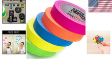 Load image into Gallery viewer, Professional-Grade Fluorescent Gaffer Tape - Easy Tear, Secure Cables, 5-Pack