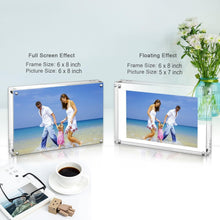 Load image into Gallery viewer, Versatile 6x8 Acrylic Picture Frames - Magnetic, Easy Photo Changes, Pack of 5