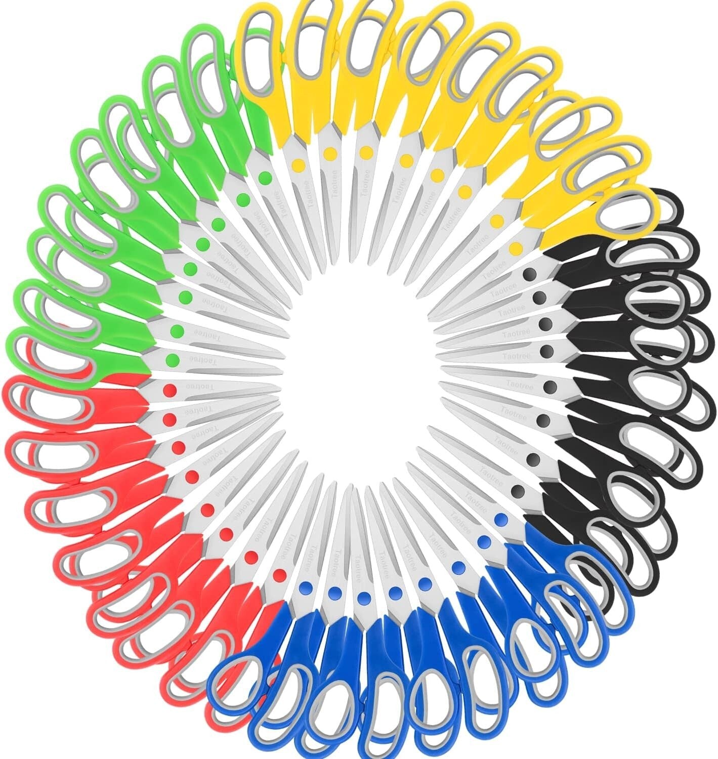 All-Purpose 40-Pack 8” Scissors with Ambidextrous Grip - Perfect for Every Task