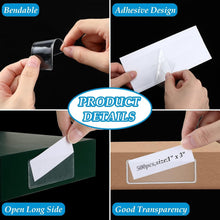 Load image into Gallery viewer, Clear Self-Adhesive Label Holder Pockets - 500 Count for Efficient Organization