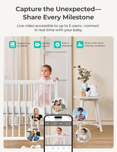 Load image into Gallery viewer, 2K Resolution Baby Monitor with 5000mAh Battery &amp; Cry Alerts - Ideal for Parents