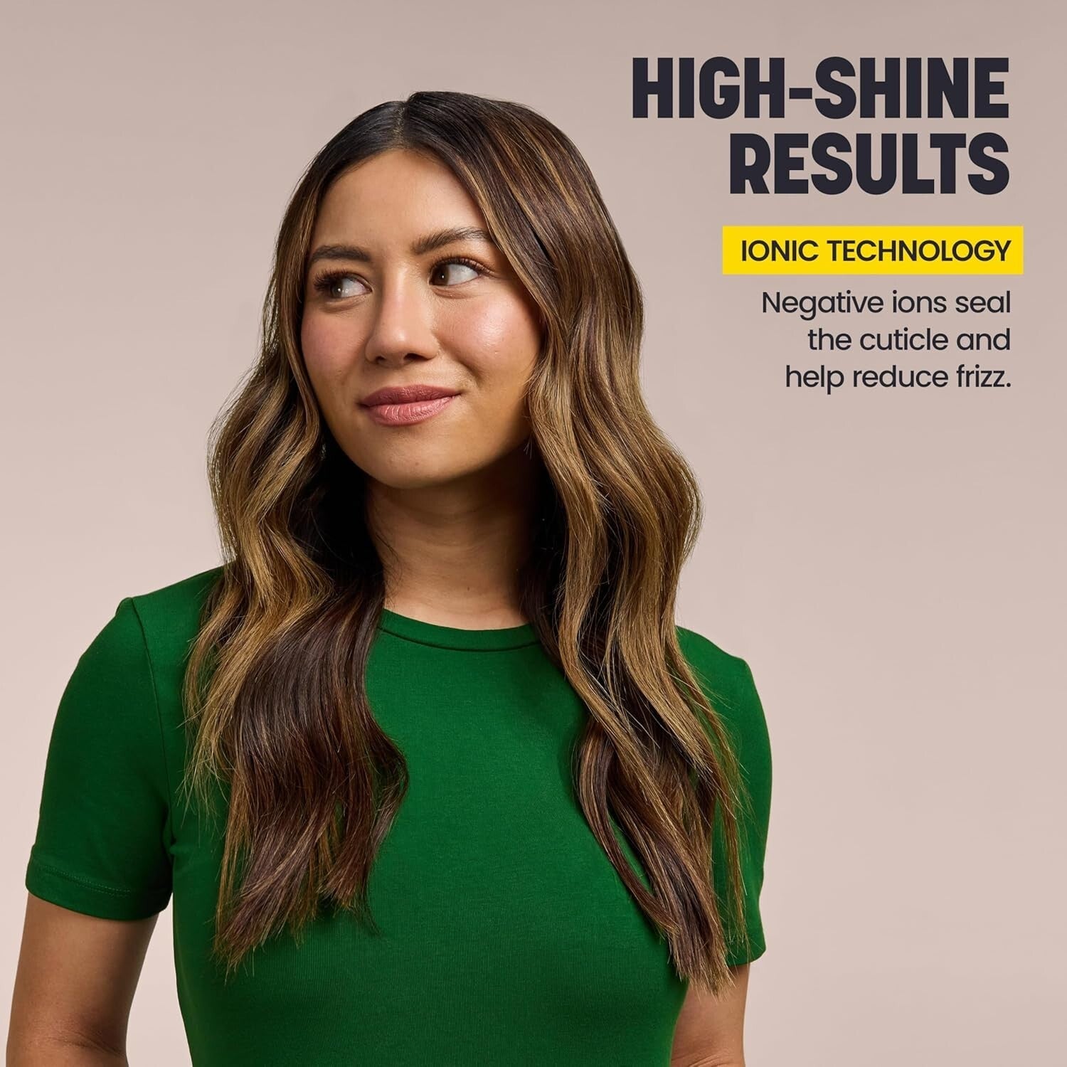 Ceramic Rotating Curling Iron with Ionic & Infrared Technology for Lustrous Hair