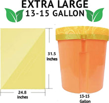 Load image into Gallery viewer, Durable 13 Gallon Plant-Based Drawstring Trash Bags - 75 Count Eco-Friendly Pack