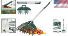 Load image into Gallery viewer, Compact Foldable Garden Rake with Ergonomic Handle - Effortless Leaf Cleanup