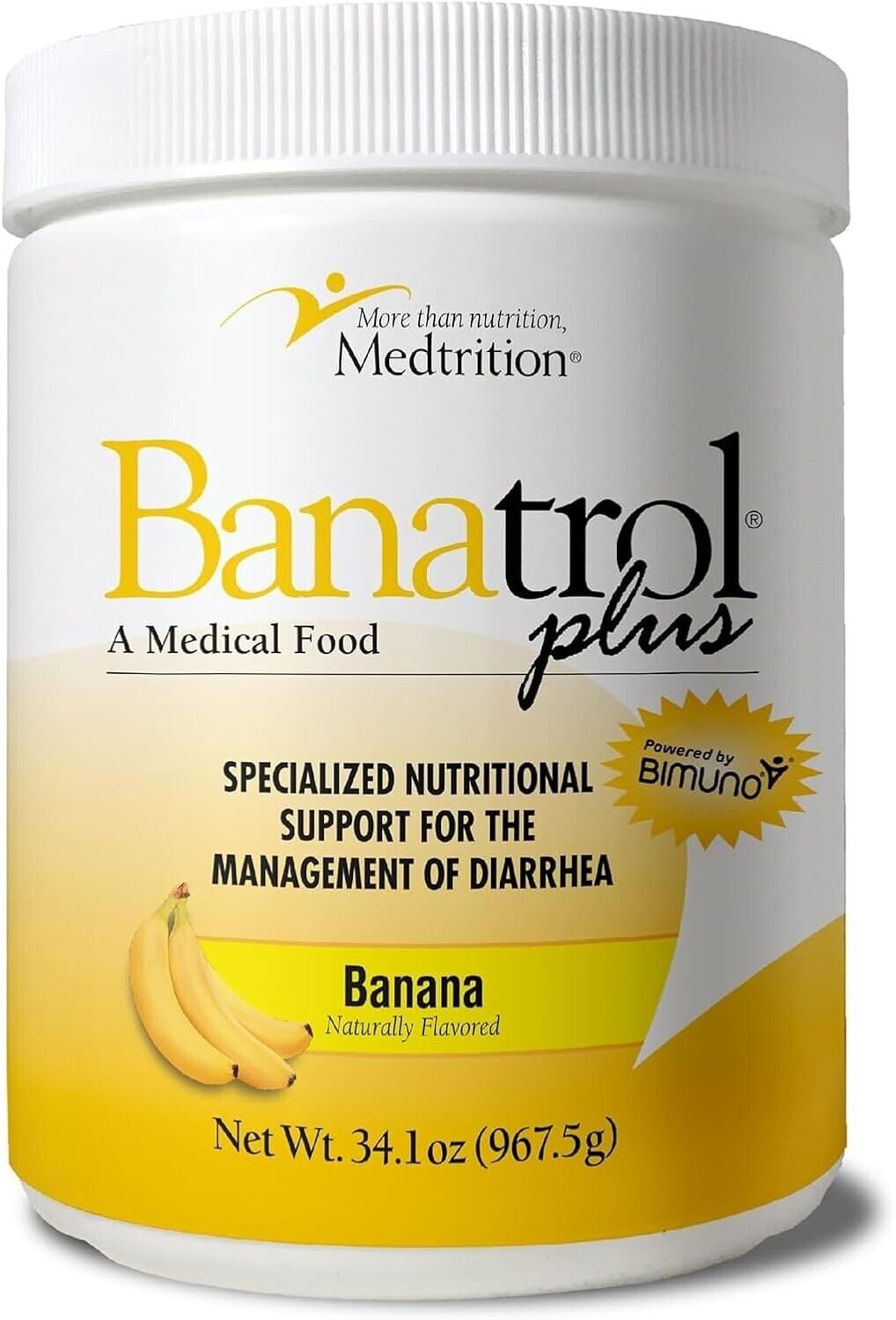 Banatrol Natural Anti-Diarrheal with Prebiotics - 90 Servings of Banana Relief