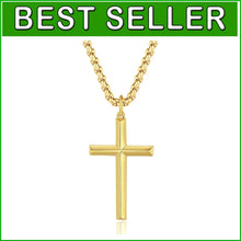 Load image into Gallery viewer, Stylish Sterling Silver Cross Necklace - Perfect Gift for Men, 24 Inch Chain