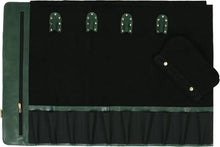 Load image into Gallery viewer, Handcrafted Leather Knife Roll with 10 Slots and Elegant Zipper Pouch for Chefs
