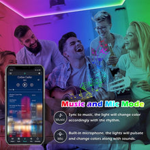 Load image into Gallery viewer, Flexible 200ft RGB LED Light Strips for Home &amp; Party – Easy Install, Music Sync