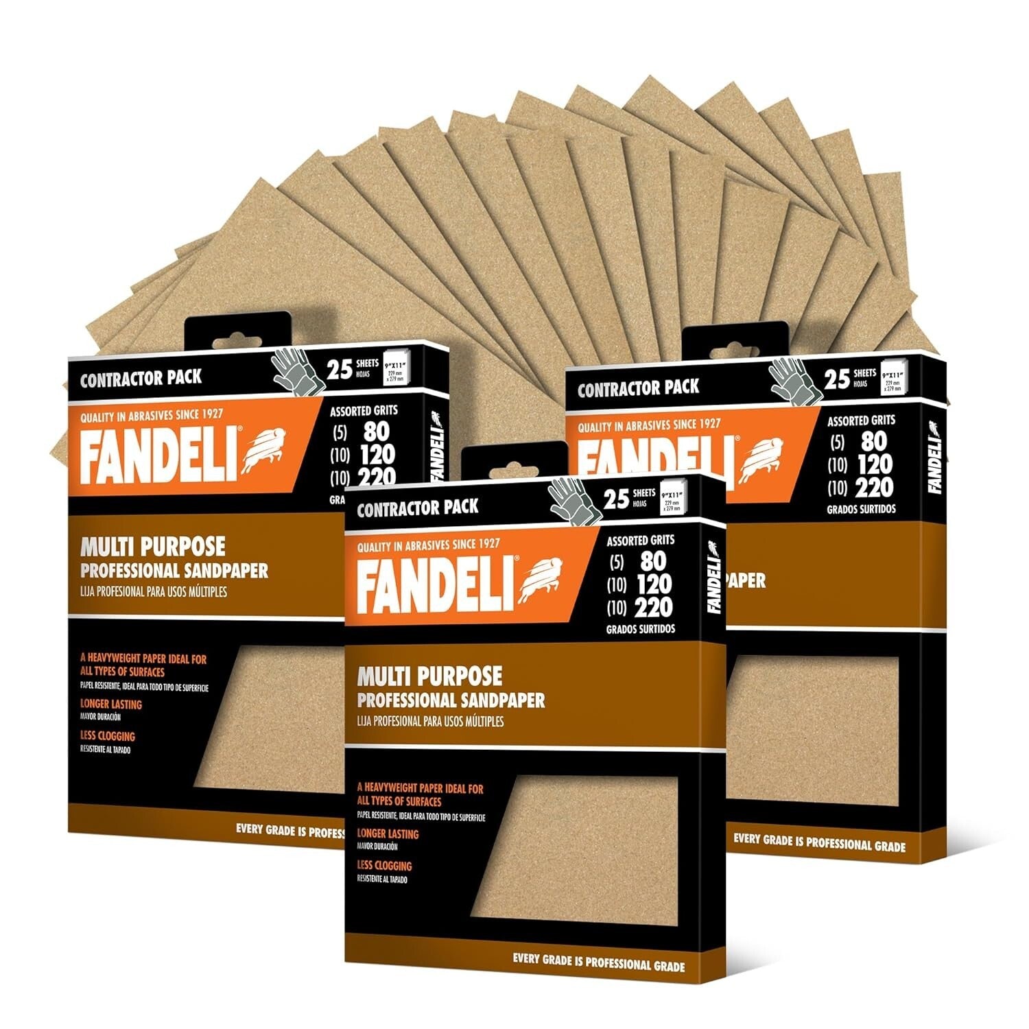 Premium Quality Sandpaper (75 Sheets) for Wood & Metal – Extra Fine Grits